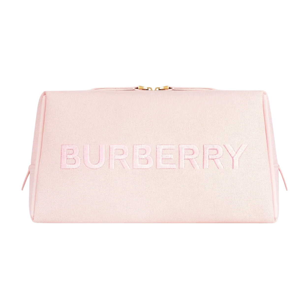 Burberry Embossed Logo Canvas Pouch – Pink